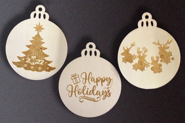 laser-engraved ornaments