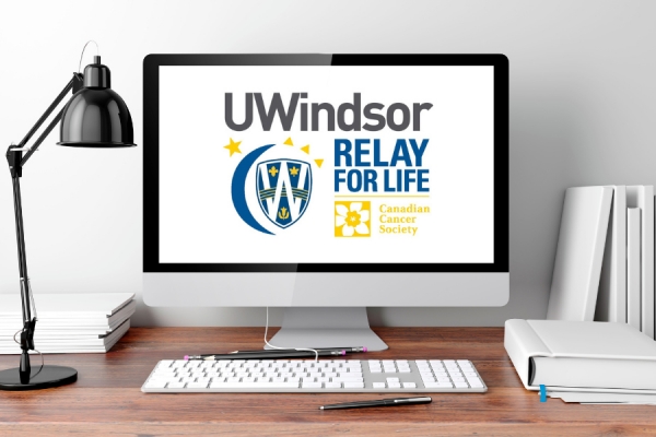 computer screen displaying virtual Relay for Life