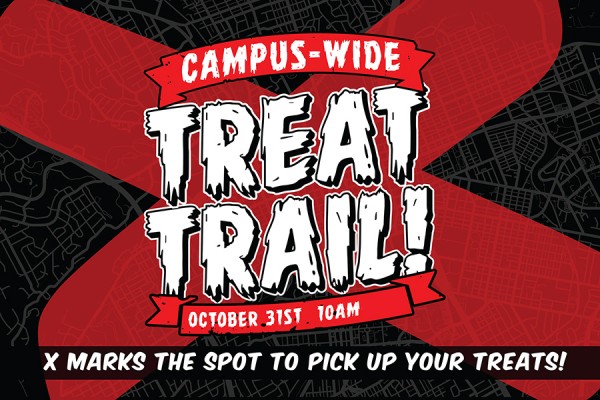 Treat Trail logo superimposed on map