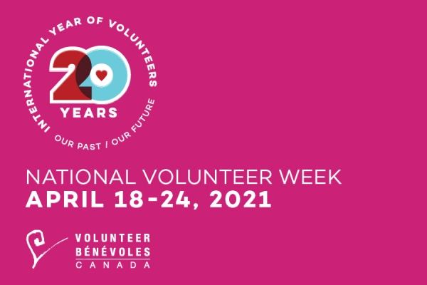 graphic reading National Volunteer Week
