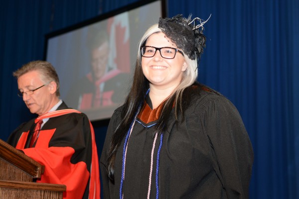 Chantelle Boismier received the 2015 President’s Medal along with her BFA in visual arts during Convocation ceremonies Wednesday June 17.