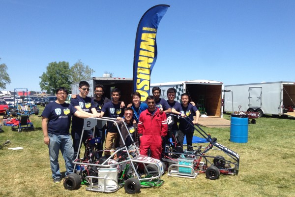 The Windsor Engineering team raced two vehicles at the Electric Vehicle Grand Prix, hosted by Purdue University at the Indianapolis Motor Speedway, taking both fourth and ninth places. 