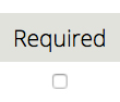 Component required checkbox