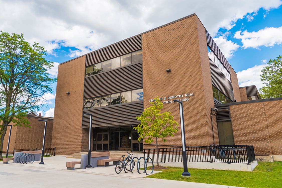 Lower angle front side view of Faculty of Education building