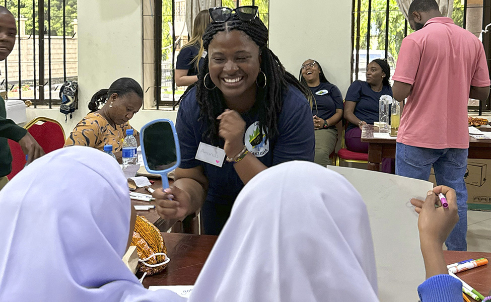 Nursing student educators in Tanzania classroom