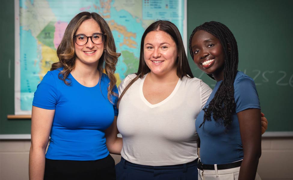 3 female student teachers