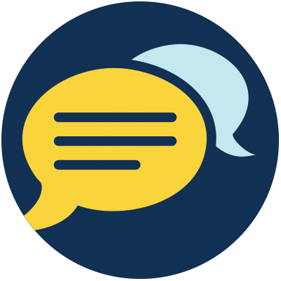 Icon of talk bubbles