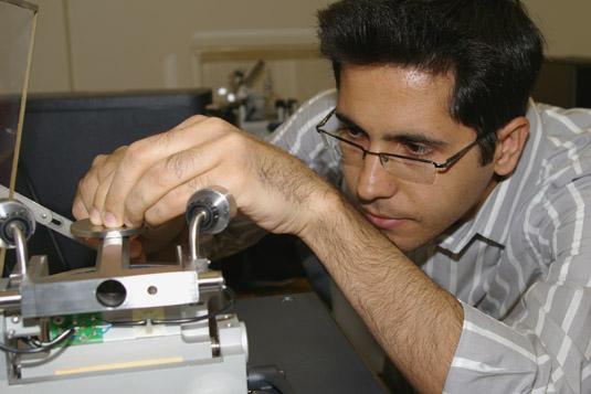 Doctoral student Mehdi Shafiei is investigating ways to mimic natural textures
