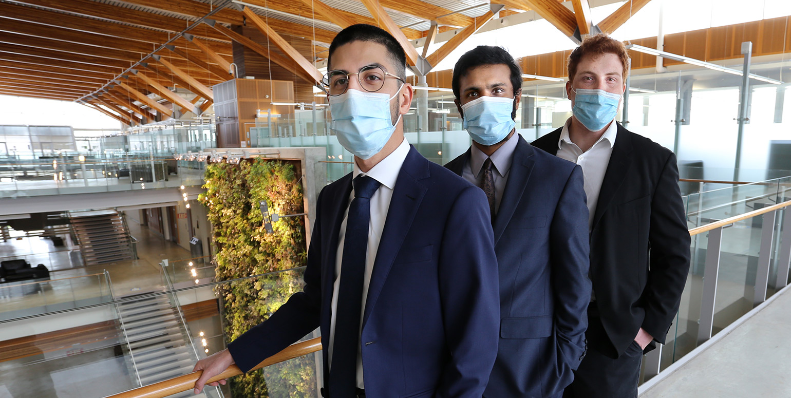 Group photo of Aryen Shakib, Anthony Guidisey and Dr. Magliaro