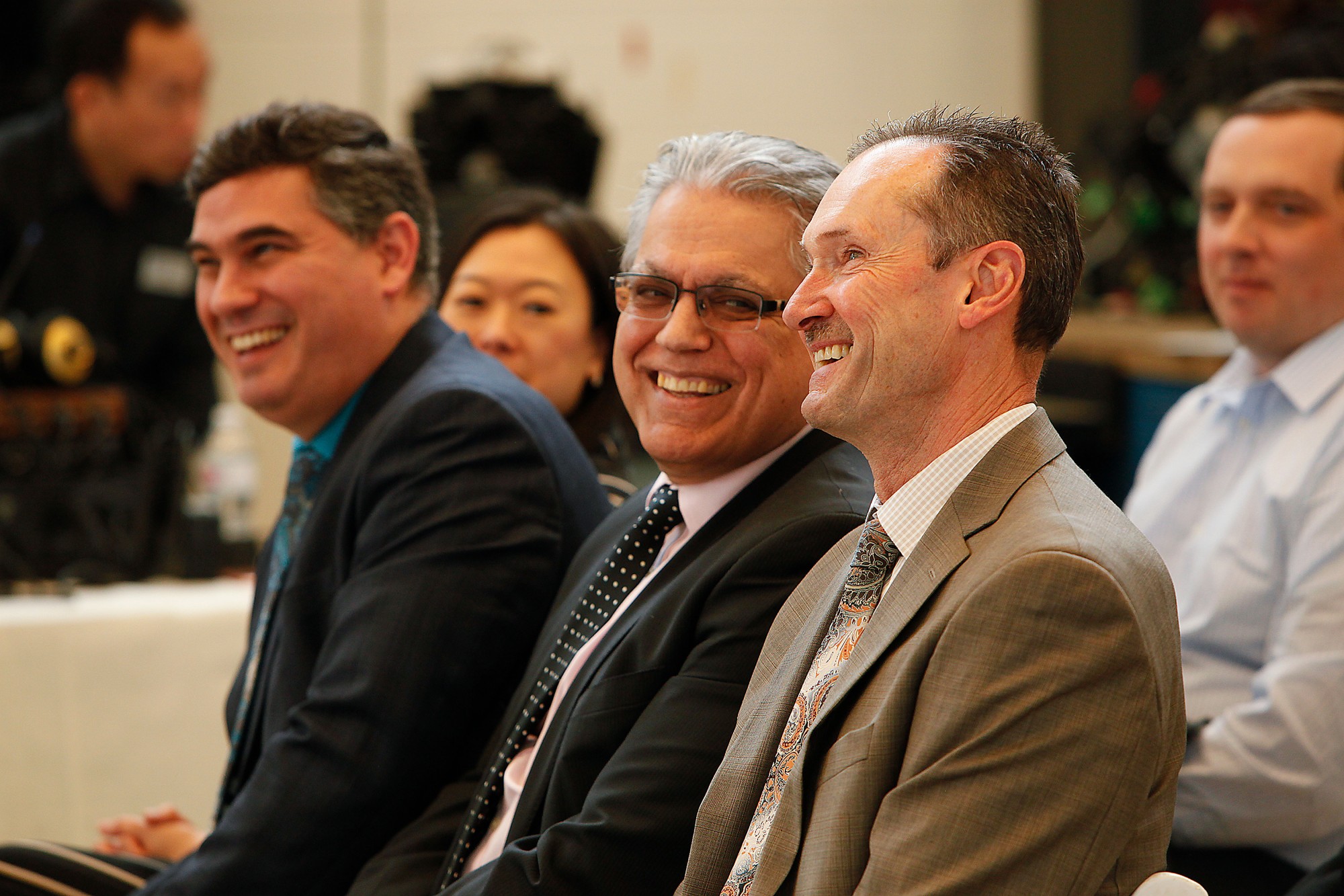 Keith Henry (R), president and CEO of Windsor Mold Group and Dr. Mehrdad Saif, dean of engineering