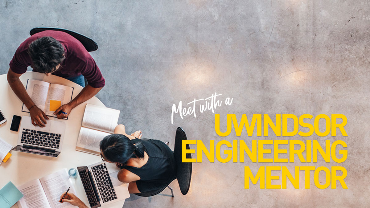 UWindsor engineering mentor discussing with students