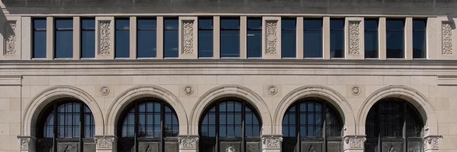 Pitt-Ferry building historic facade (closeup)