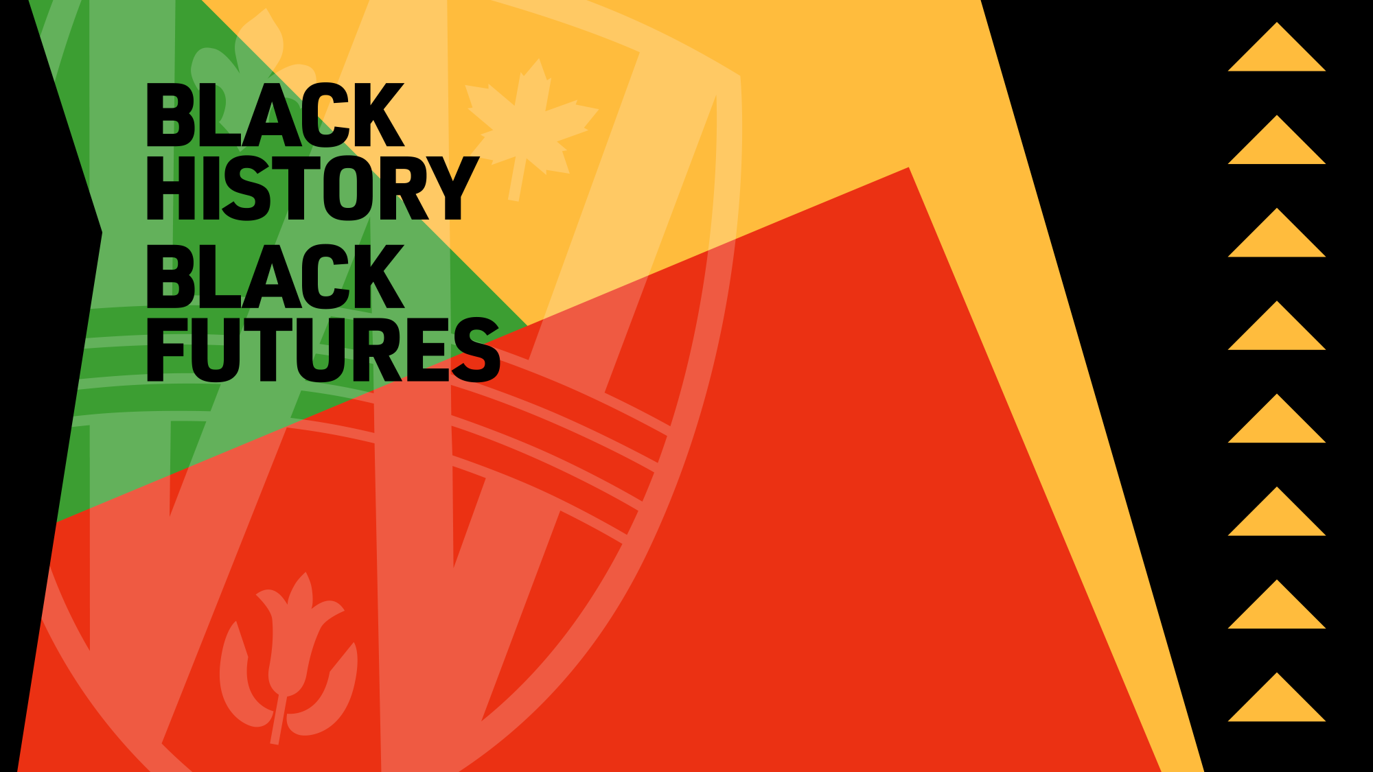 Black History Black Futures image using the Pan African flag