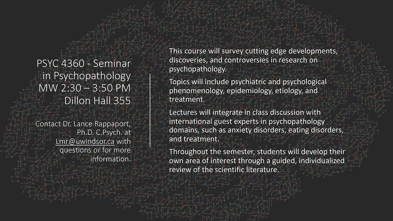 Psychology 4360 - Seminar in Psychopathology