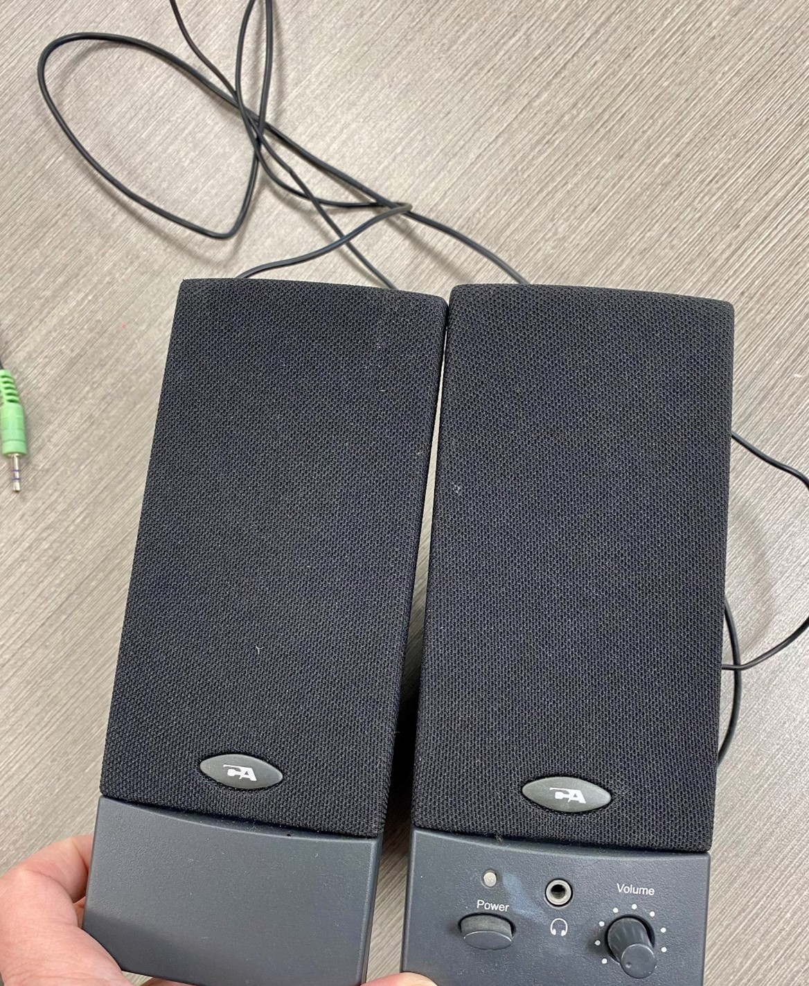 Black desktop computer speakers