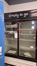 sliding door 2 door fridge black with clear doors
