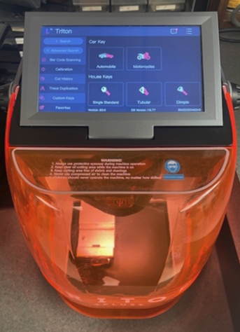 key cutting machine screen