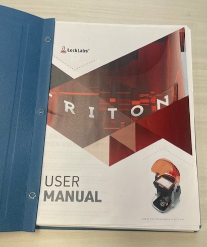 Triton key cutting machine manual