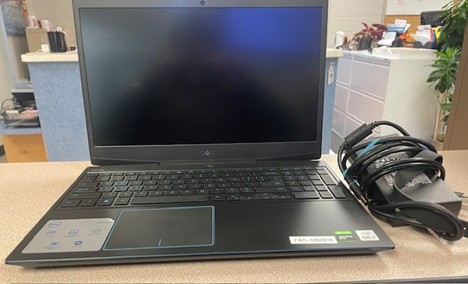DELL LAPTOP BLACK OPEN
