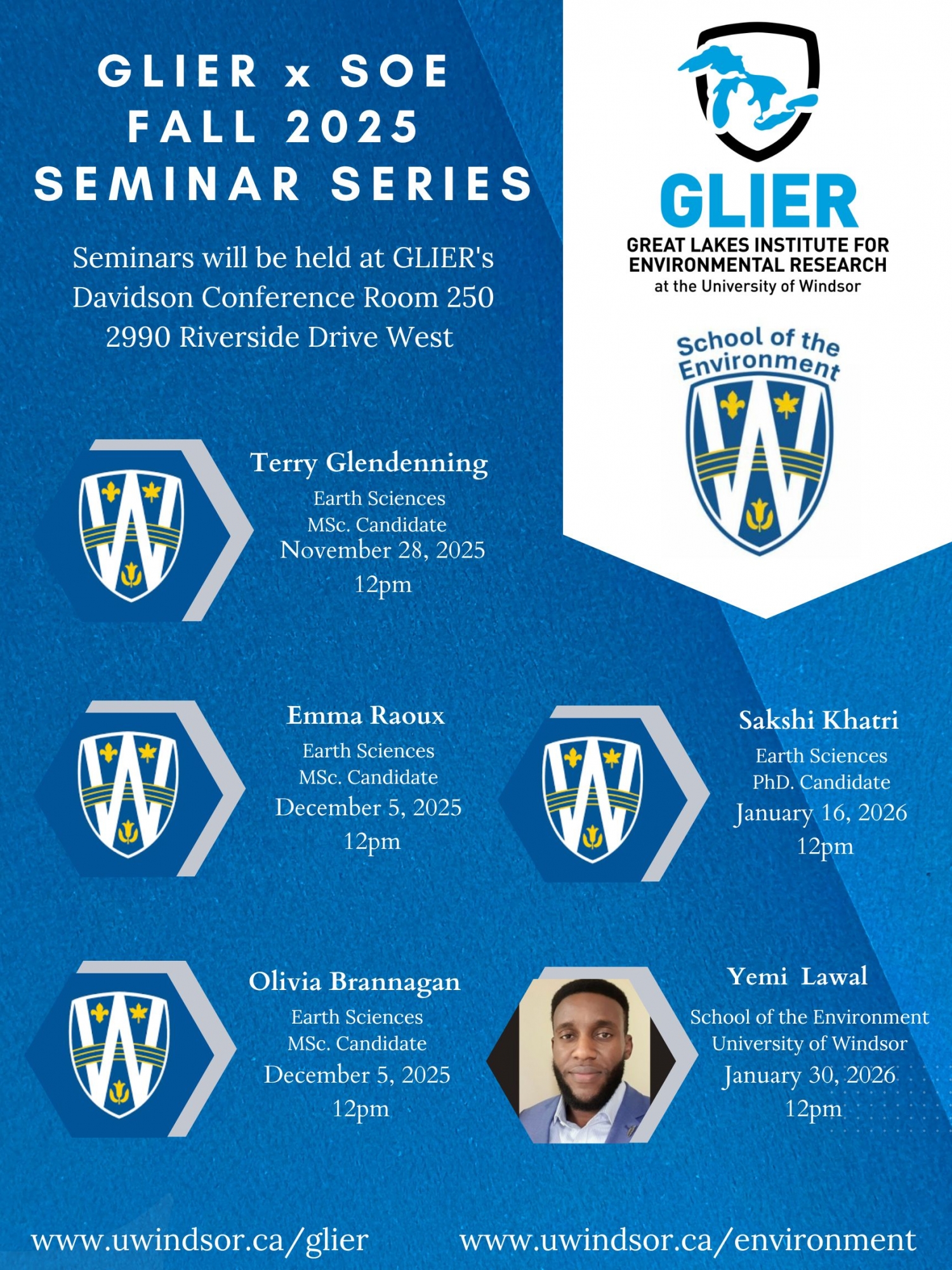 poster for seminar series listing upcoming seminars