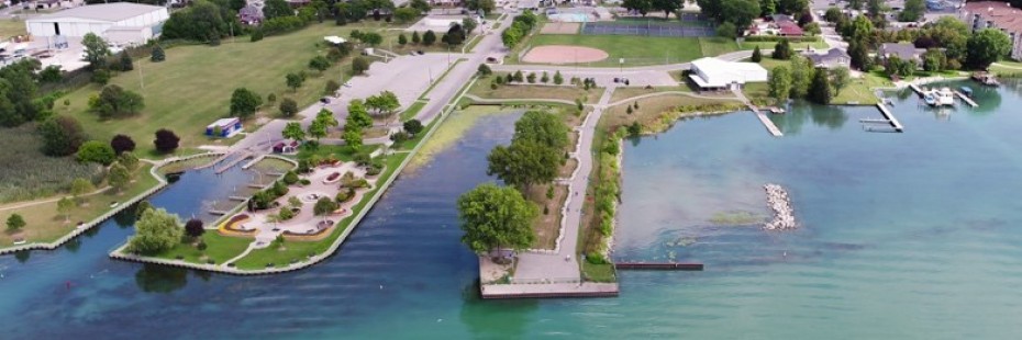 aerial view of Freshwater Restoration Ecology Centre, Lasalle