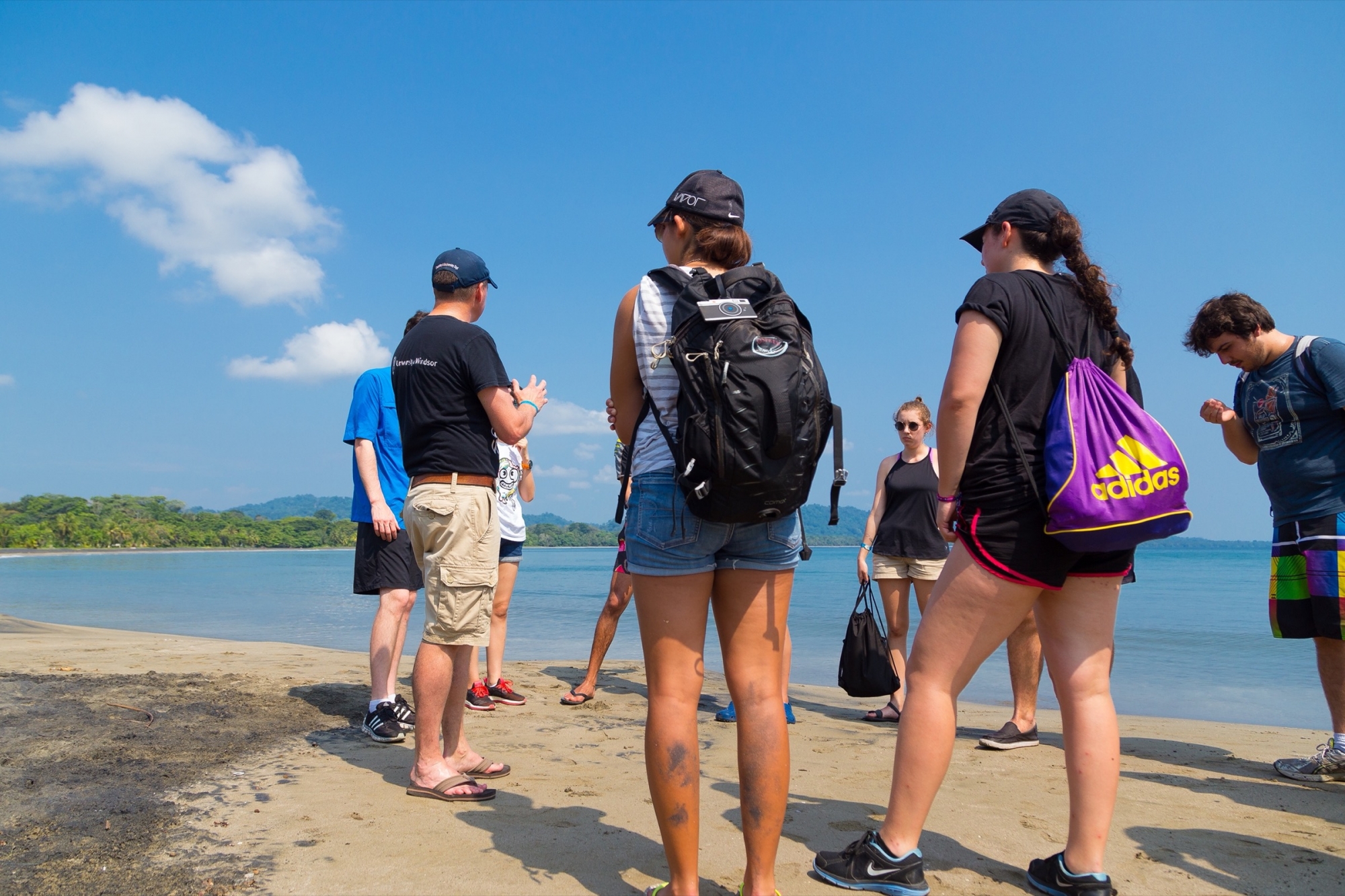 Students with their bag-packs