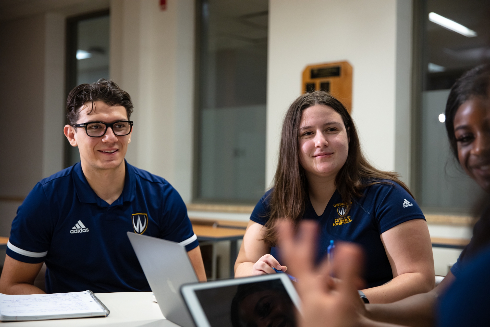Students in their classrooms 