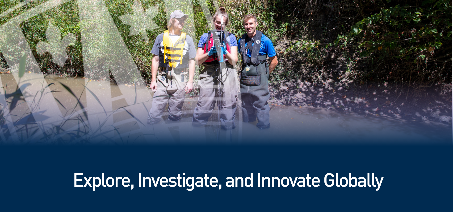 A group of students measuring water density