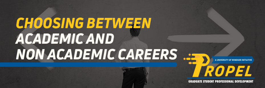 Choosing Between Academic and Non Academic Careers Header