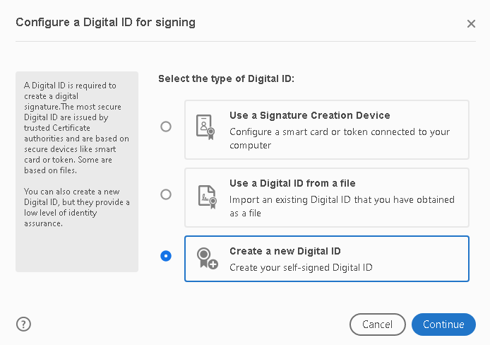 digital ID instructions