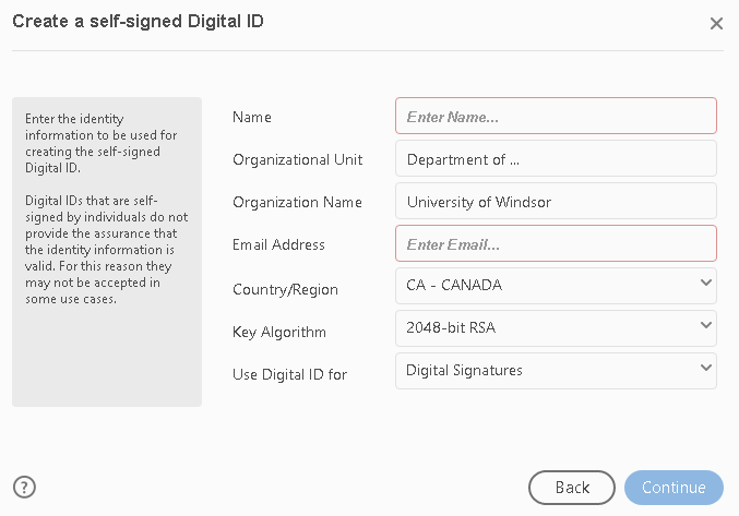 digital ID instructions