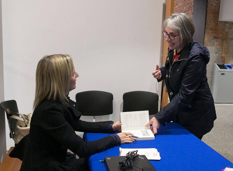 Former HRG director Erica Stevens Abbitt with Samantha Nutt