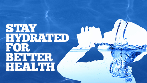 Stay hydrated for better health campaign logo