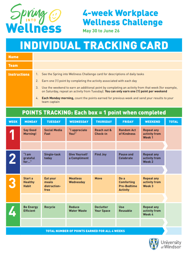 Individual Tracking Card