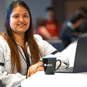Closeup of Indigenous female student smiling