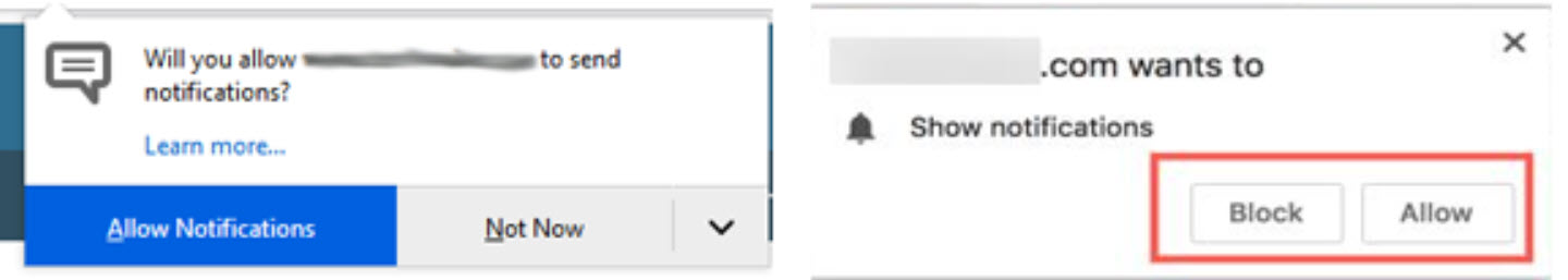 Notification prompts