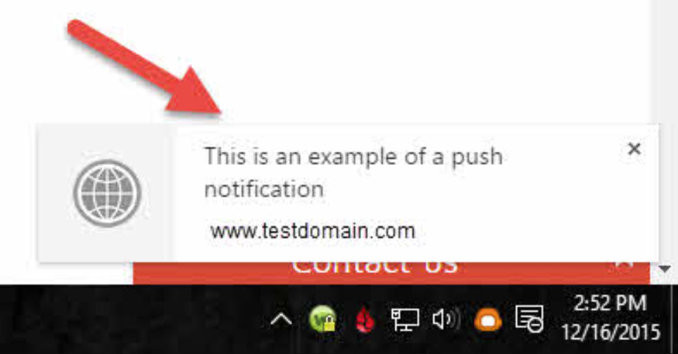 Web push notification