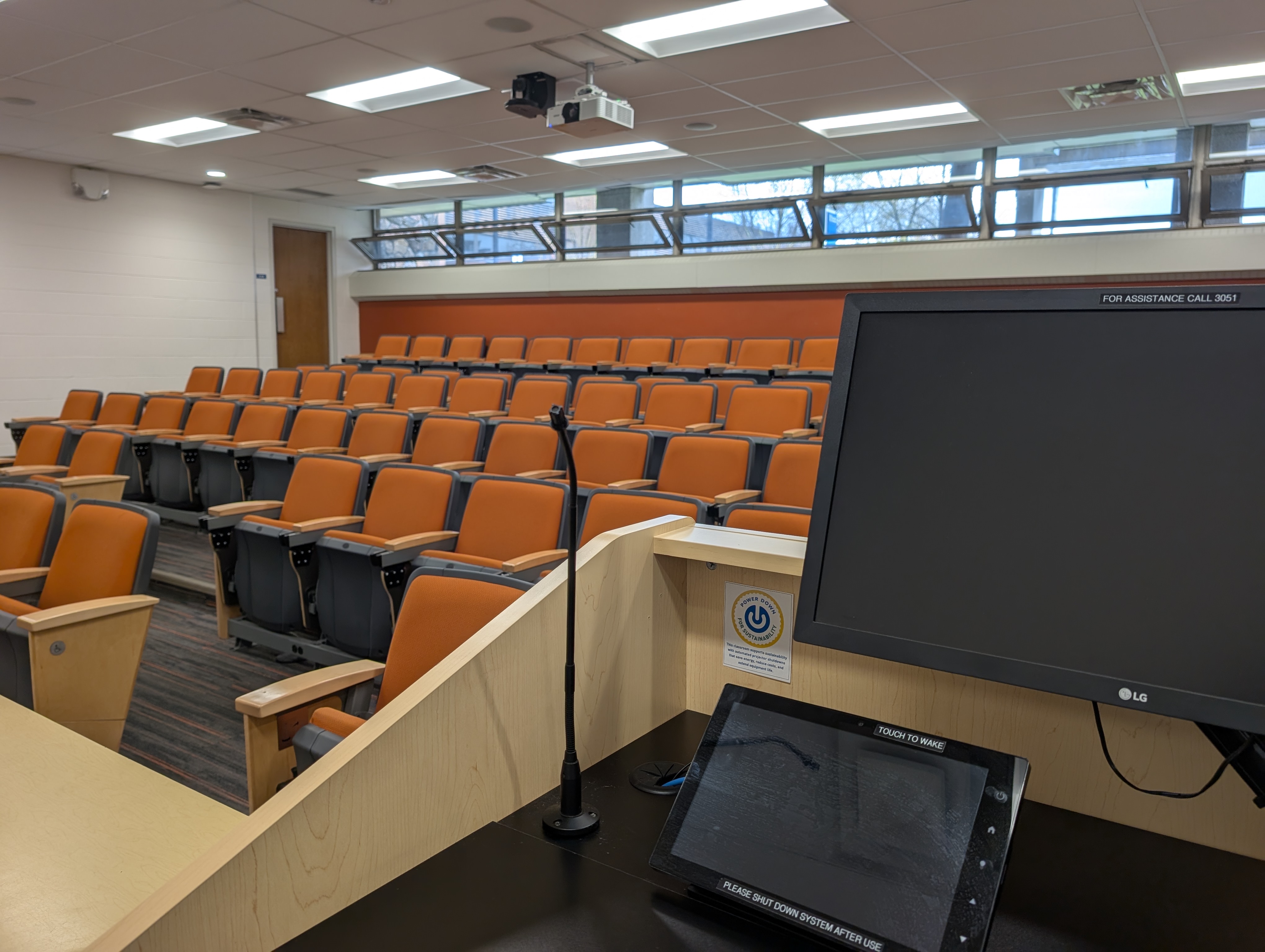 Classroom with AV equipment