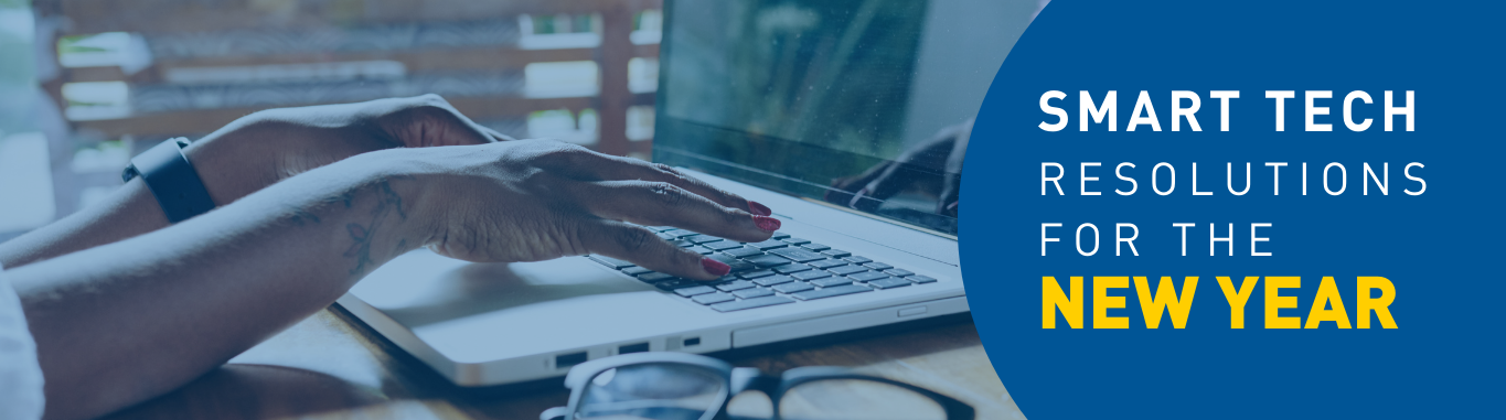 Hand type on a laptop computer.