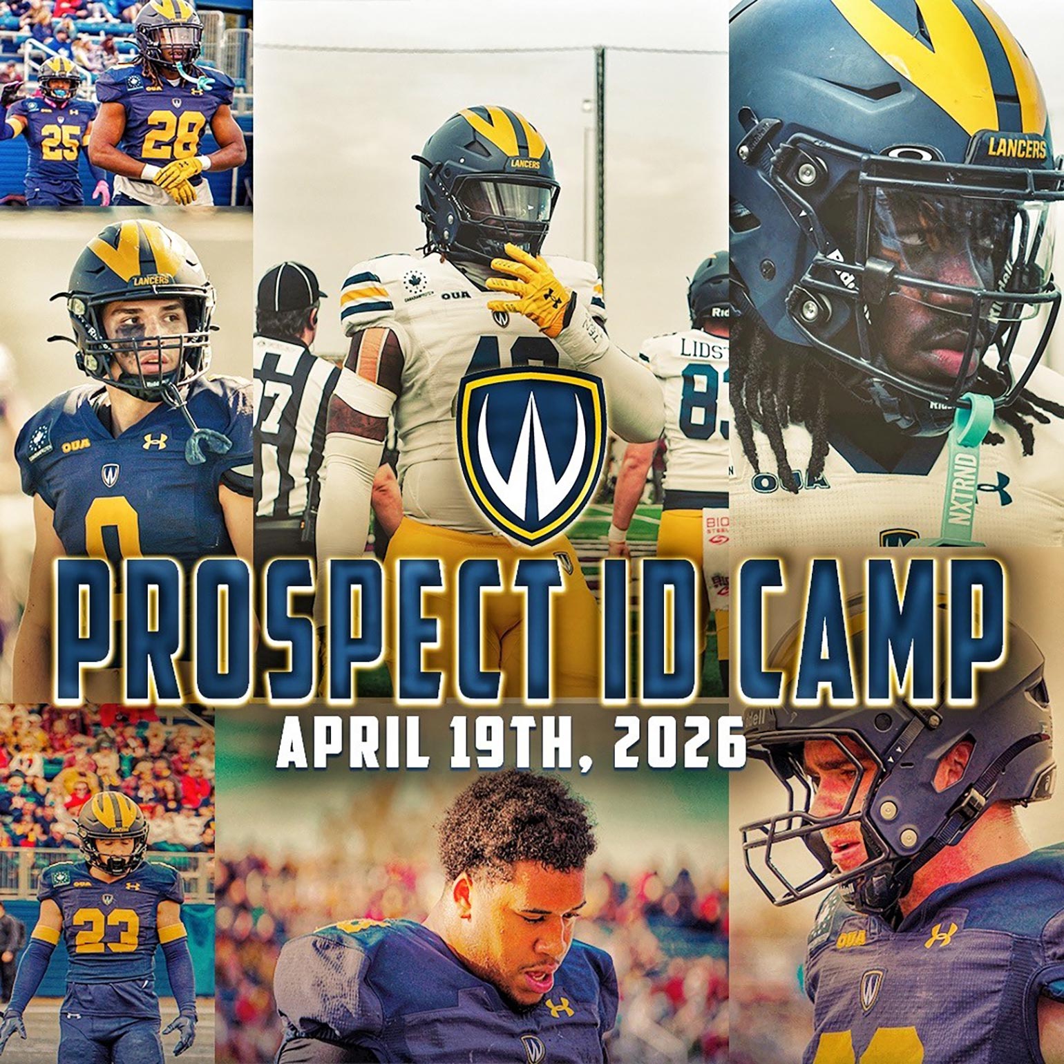 Six football player collage