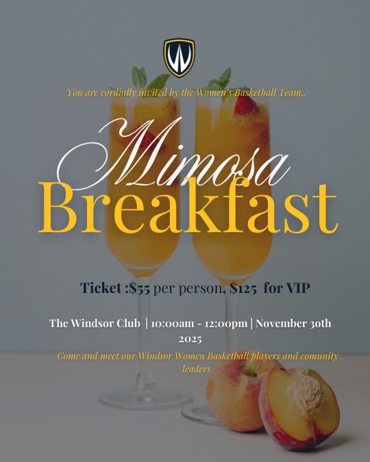 Poster for Lancer Woman's Basketball Mimosa Breakfast
