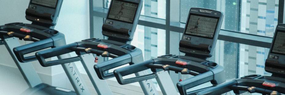 Row of Matrix Treadmills 