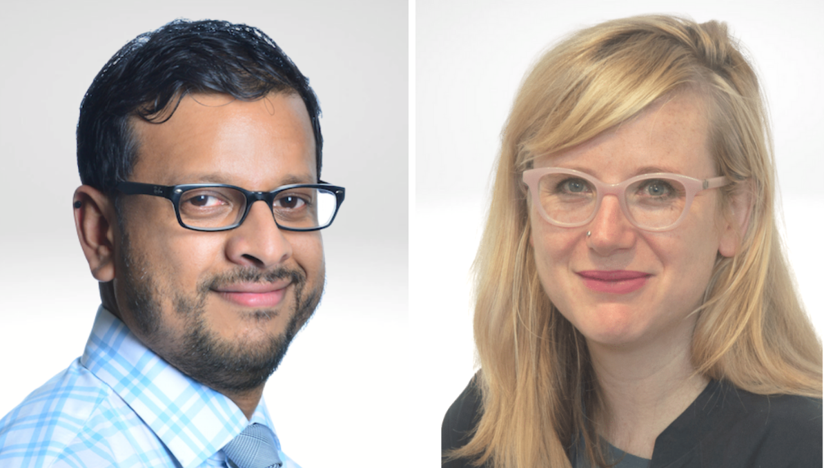 Professors Sujith Xavier and Tess Sheldon