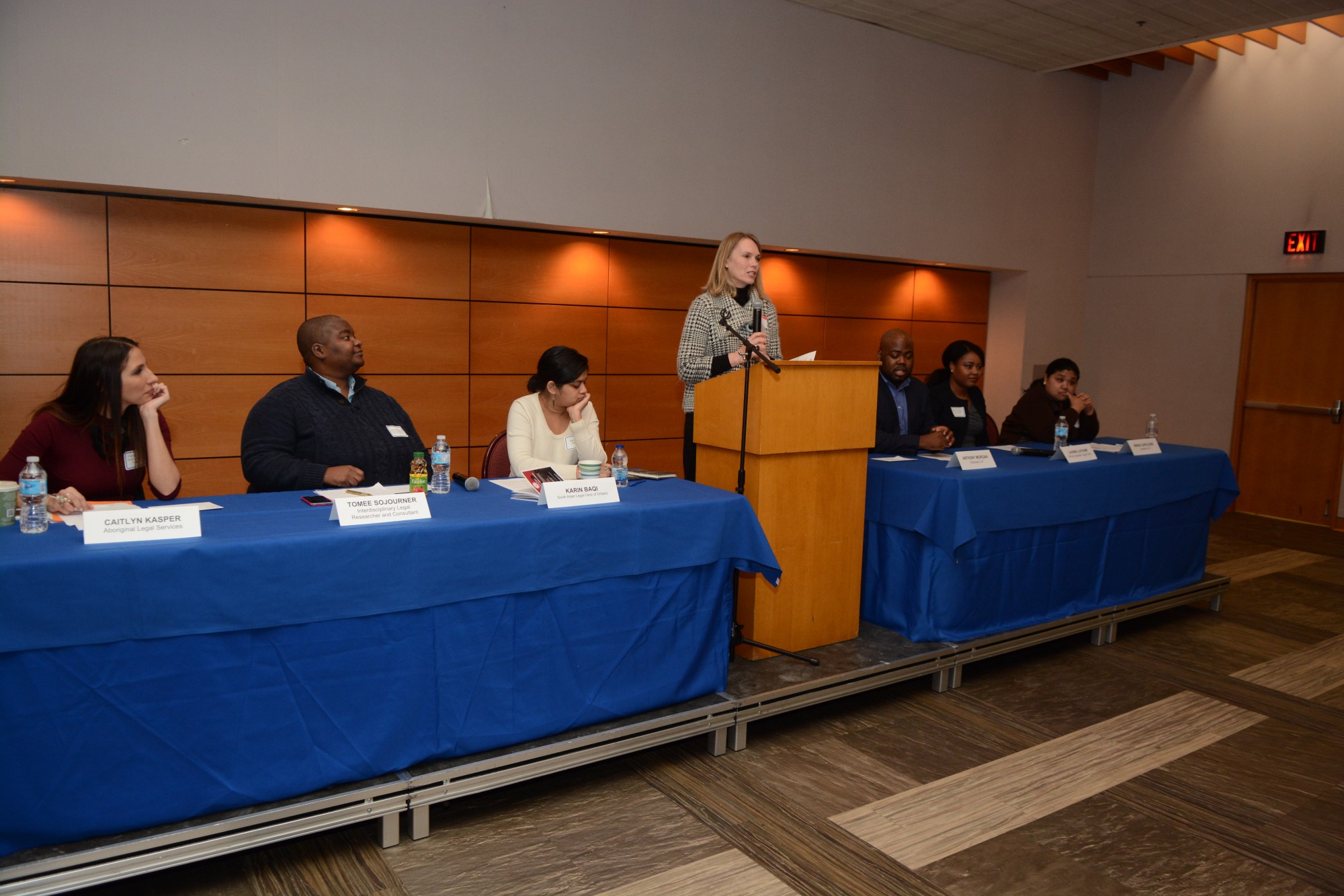 Professor Jasminka Kalajdzic addresses audience at the 2017 Justice at Work Conference