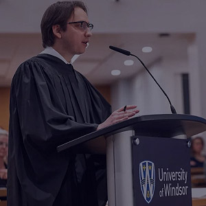 JD student speaking during 1L moot court