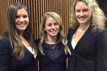 Dual JD Moot Team: Amanda Iarusso, Kourtney Pratt and Allison Krueger