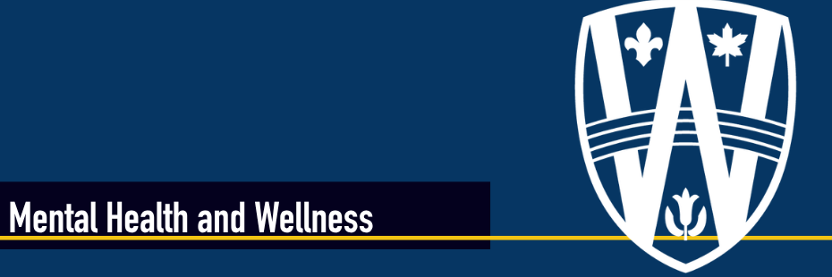 navy blue mental health and wellness banner