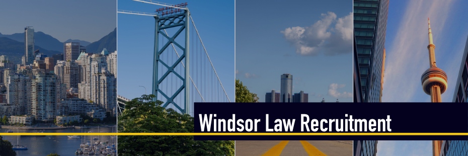 Vancouver, Windsor, Detroit, and Toronto skylines and landmarks