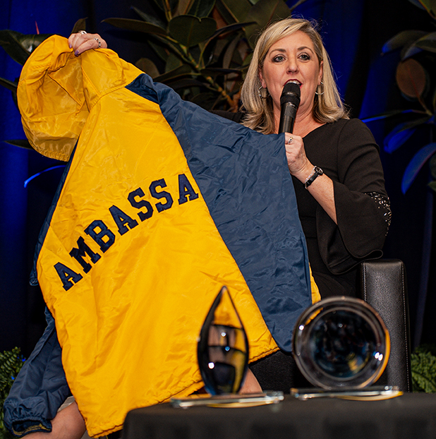 Beth Ann Prince displays Ambassador jacket