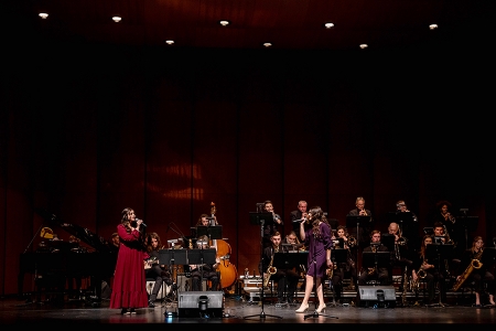 Jazz Ensemble and Singers on Capitol Theatre stage